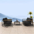 Grandeur 5-Seater Aluminium Outdoor Lounge Suite – Charcoal Grey