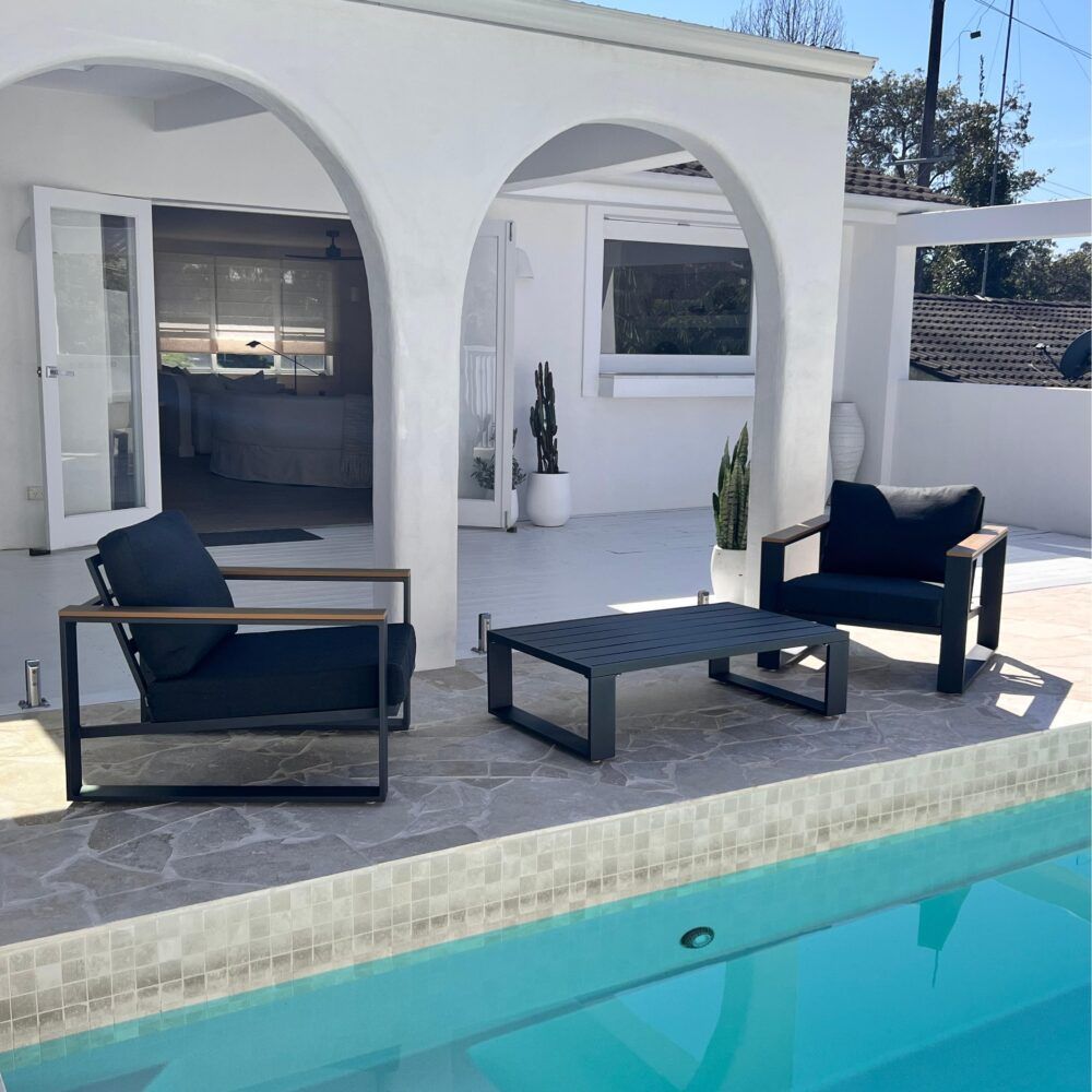 Grandeur 5-Seater Aluminium Outdoor Lounge Suite – Charcoal Grey