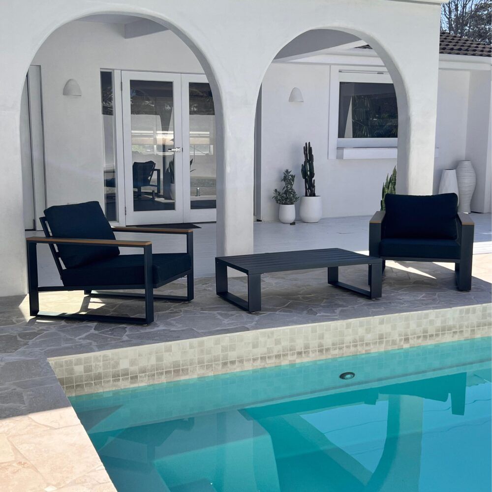 Grandeur 5-Seater Aluminium Outdoor Lounge Suite – Charcoal Grey
