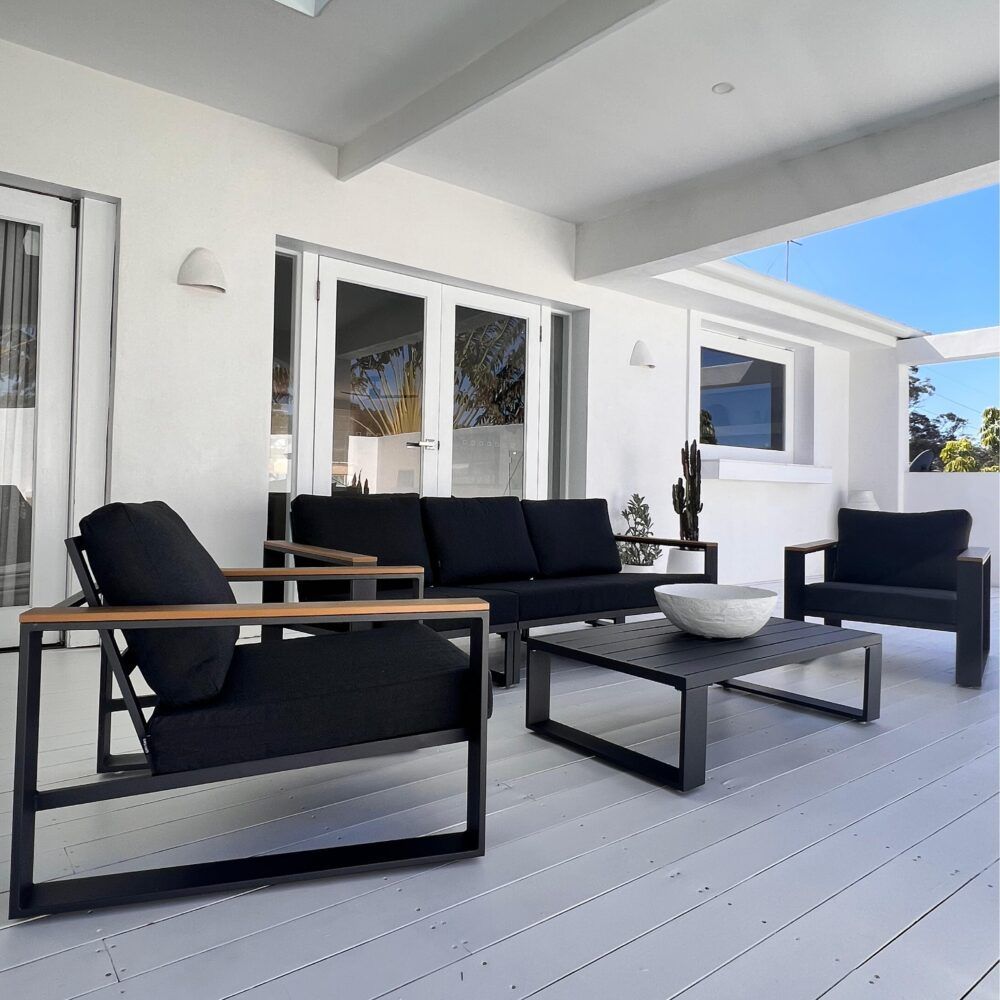 Grandeur 5-Seater Aluminium Outdoor Lounge Suite – Charcoal Grey