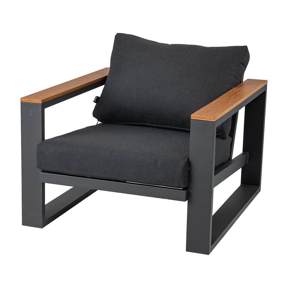 Grandeur 5-Seater Aluminium Outdoor Lounge Suite – Charcoal Grey