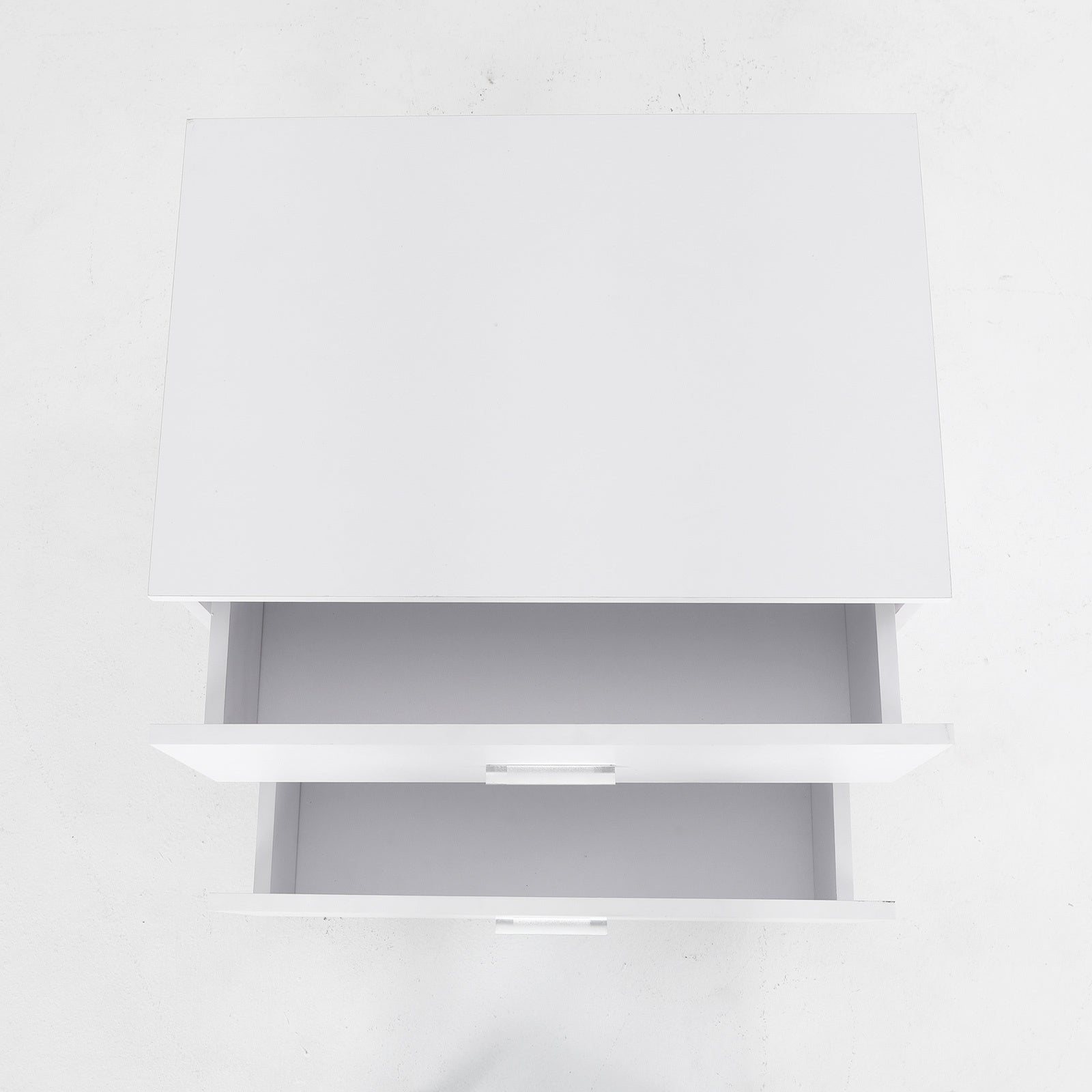 Etta White Bedside Tables with 2 Drawers, Set of 2
