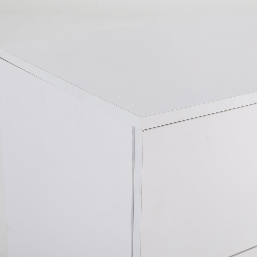 Etta White Bedside Tables with 2 Drawers, Set of 2