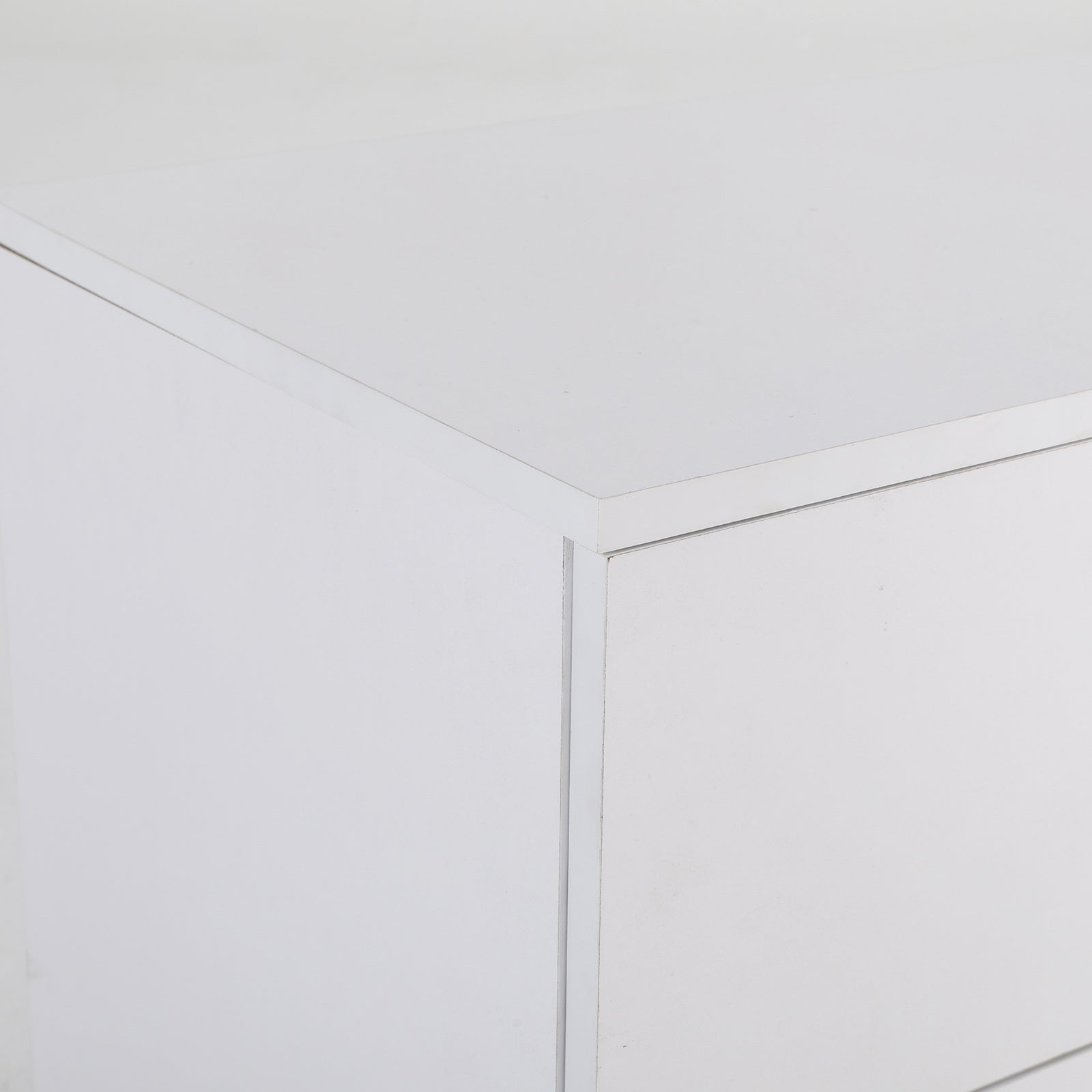 Etta White Bedside Tables with 2 Drawers, Set of 2