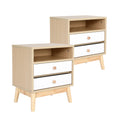 Anya Oak-Look 2-Drawer Bedside Tables, Set of 2