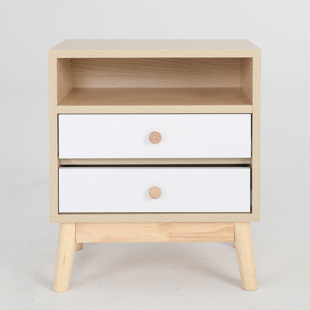 Anya Oak-Look 2-Drawer Bedside Tables, Set of 2