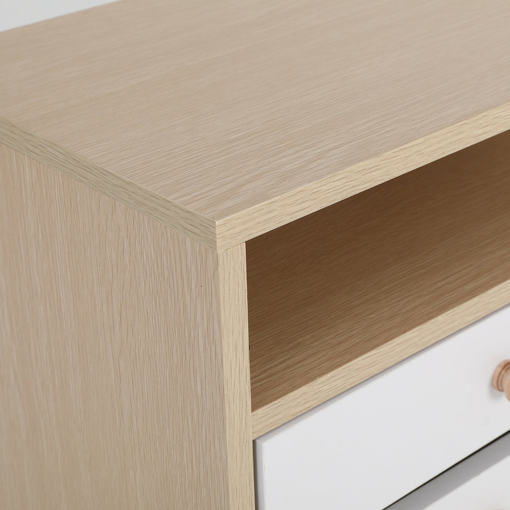 Anya Oak-Look 2-Drawer Bedside Tables, Set of 2