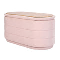 Coffee Table Storage Ottoman - Chenille Fabic Padded Blanket Box Bench CELIA - PINK