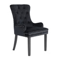 La Bella Lisse Velvet Dining Chair – Black