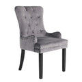 La Bella Lisse Velvet Dining Chair – Grey