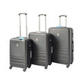 Black ABS Luggage Suitcase Set 3 Code Lock Travel Carry Bag Trolley S M L