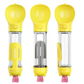 YES4PETS 4-in-1 Portable Pet Water & Food Bottle 500ml – Yellow