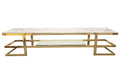 Alexa  Gold TV Unit - White Marble