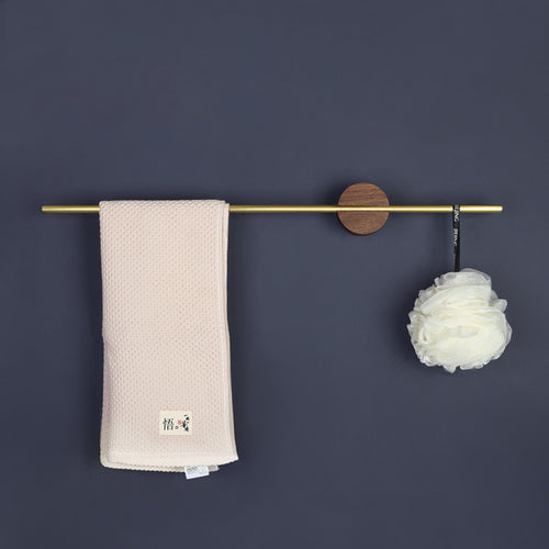 60cm Brushed Brass Wall-Mounted Towel Bar