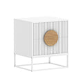 Belmonte Fluted Bedside Table – White