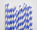 Blue & White Striped Paper Straws – Pack of 1000