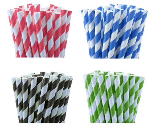 Classic White Paper Drinking Straws – Pack of 200