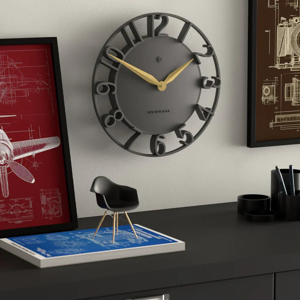 Newgate Time Traveller Wall Clock – Grey