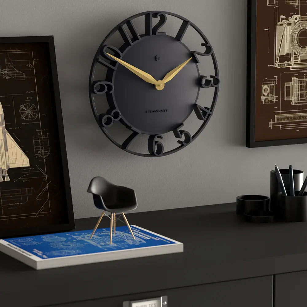 Newgate Time Traveller Wall Clock – Petrol Blue