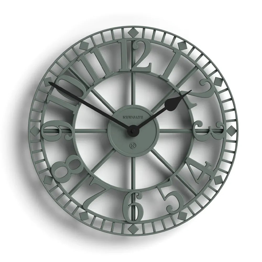 Newgate Warehouse Wall Clock – Asparagus Green