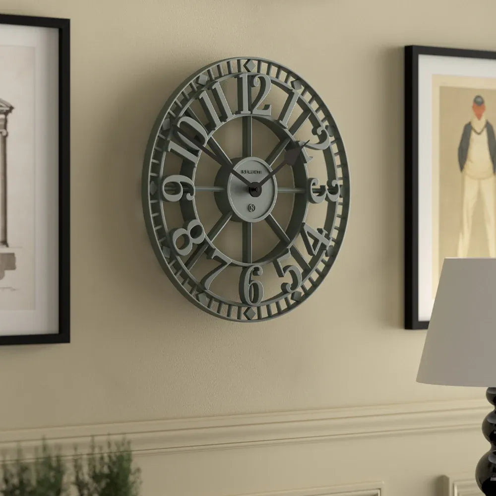 Newgate Warehouse Wall Clock – Asparagus Green
