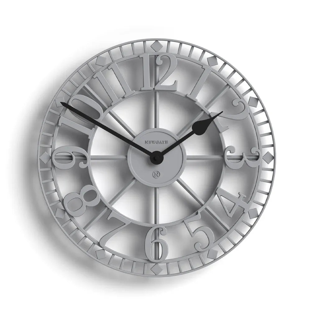 Newgate Warehouse Wall Clock – Clockwork Grey