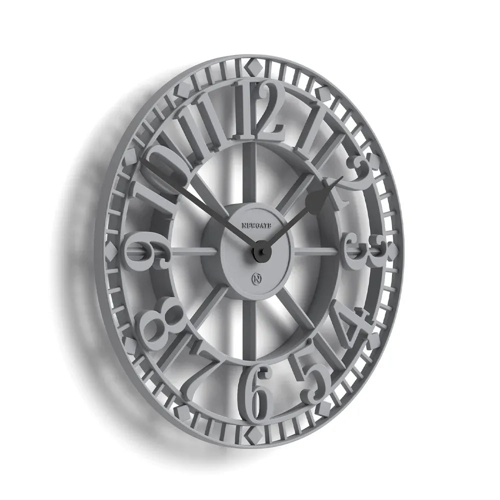 Newgate Warehouse Wall Clock – Clockwork Grey