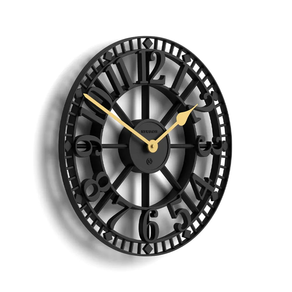 Newgate Warehouse Wall Clock – Black