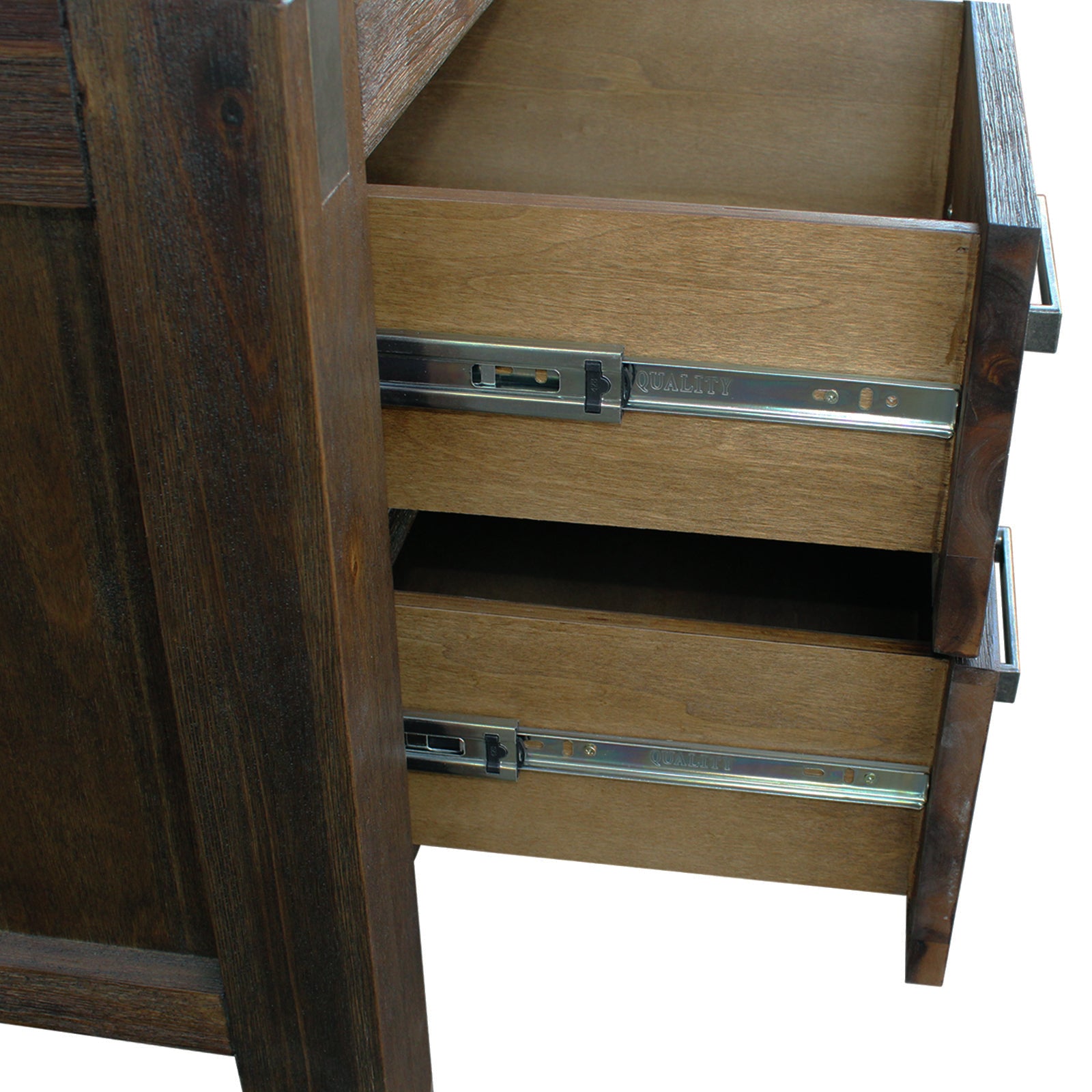 Nowra 2-Drawer Acacia Bedside Table – Chocolate