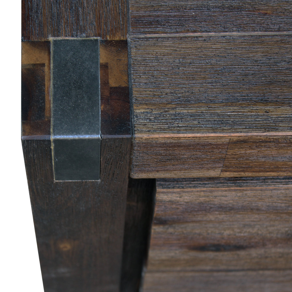 Nowra 2-Drawer Acacia Bedside Table – Chocolate