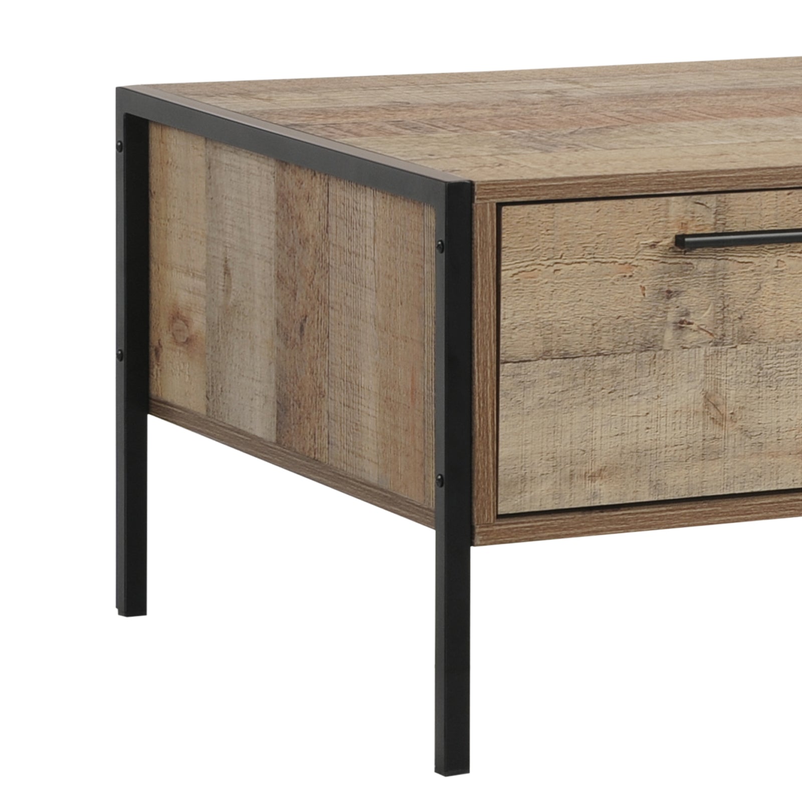 Mascot Two-Drawer Coffee Table – Oak and Black