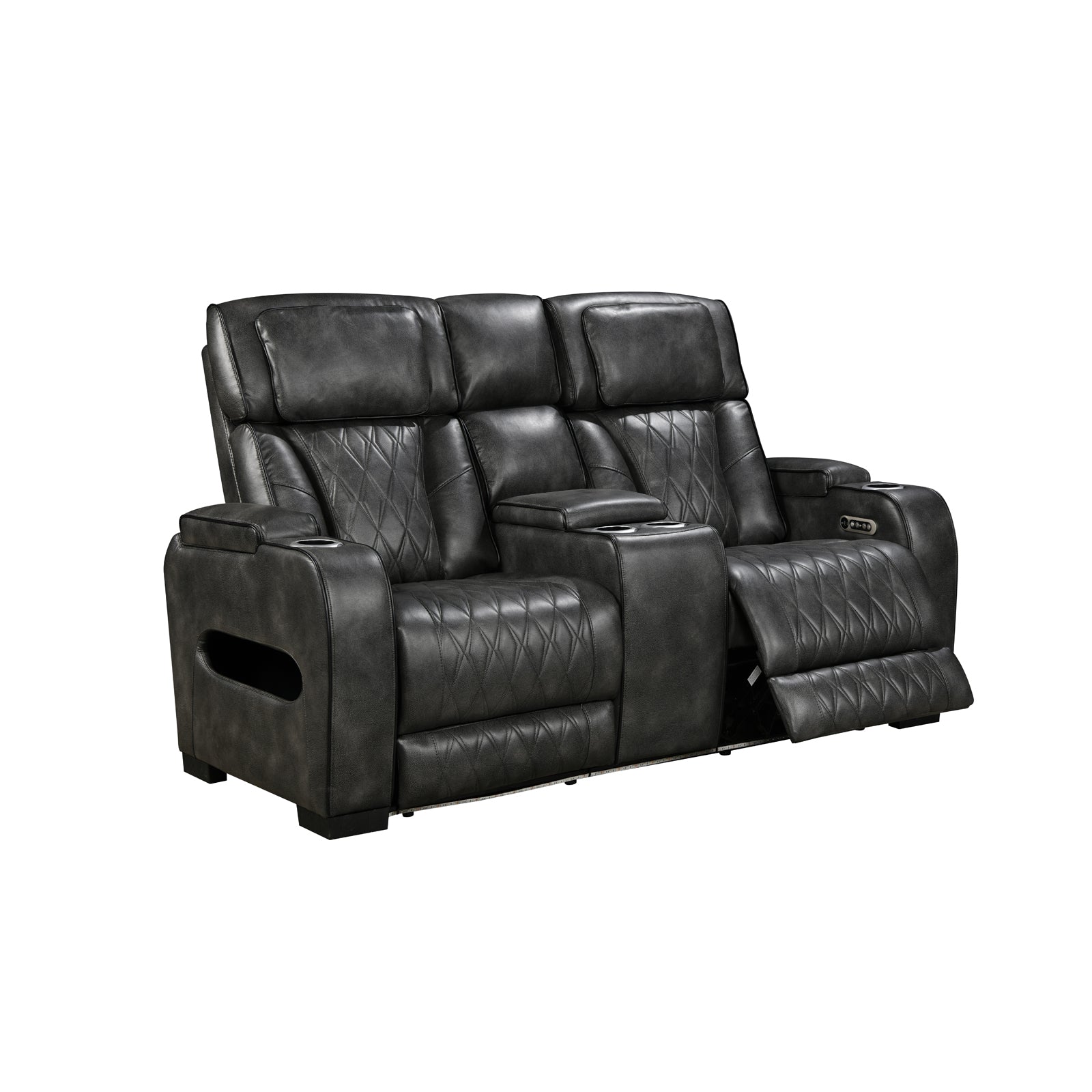 Empire 2-Seater Electric Recliner Sofa – Dark Grey