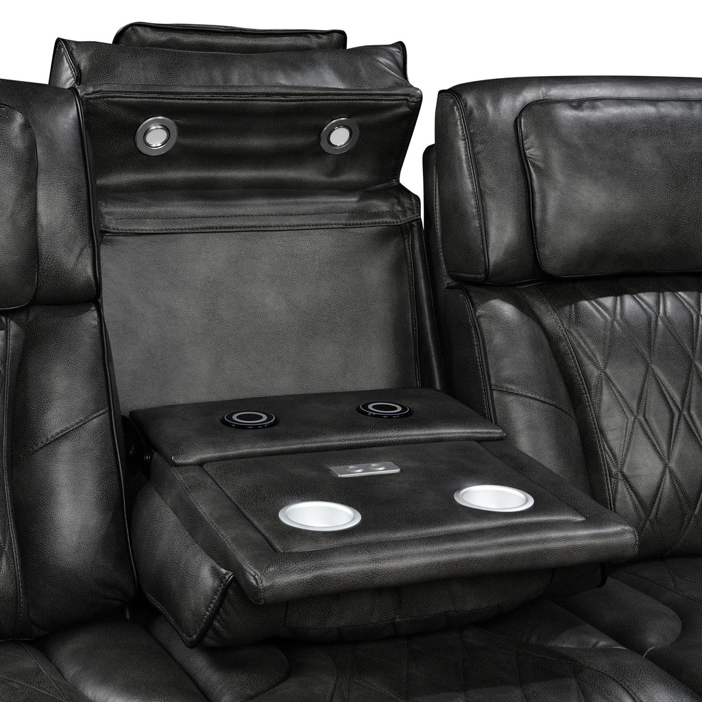 Empire 2-Seater Electric Recliner Sofa – Dark Grey