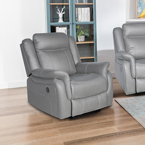 Carlton 3-Seater & Two 1-Seater Grey Fabric Recliner Suite