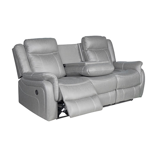 Carlton 3-Seater & Two 1-Seater Grey Fabric Recliner Suite