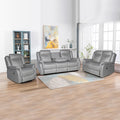 Carlton 3+2+1 Grey Fabric Recliner Sofa Suite