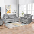 Carlton 3-Seater & 2-Seater Grey Fabric Recliner Sofa Set