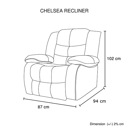 Chelsea 3+2+1 Black Leatherette Recliner Sofa Suite with LED Lighting