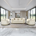 Duke 3+1+1-Seater Velvet Sofa Set – Beige