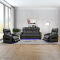 Empire 3+1+1-Seater Electric Recliner Suite – Dark Grey
