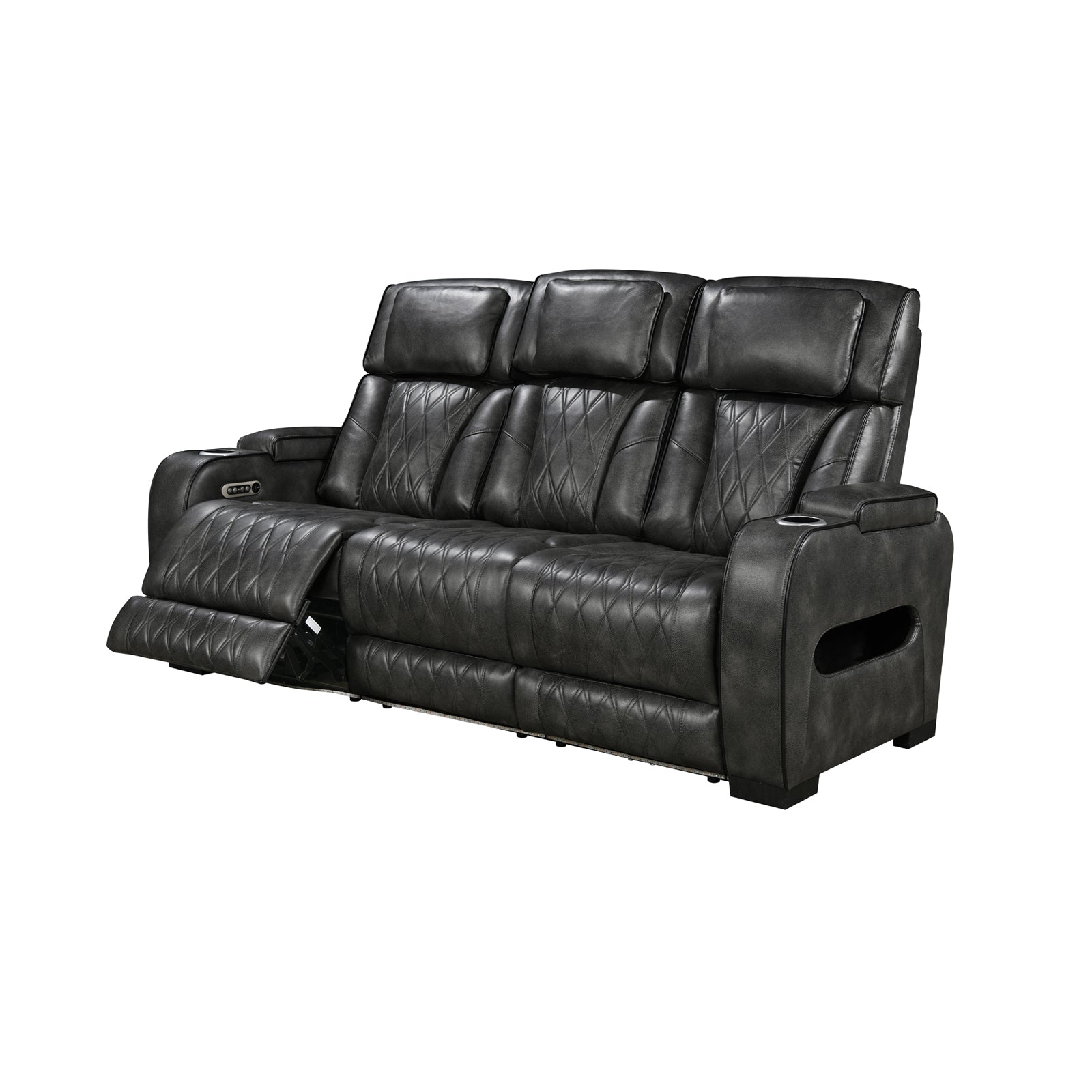 Empire 3+2+1-Seater Electric Recliner Suite – Dark Grey