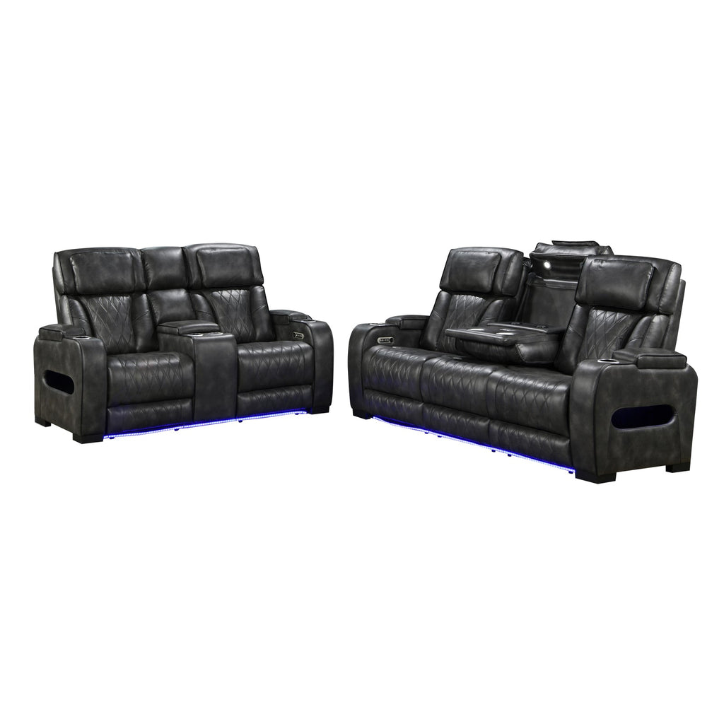 Empire 3+2-Seater Electric Recliner Suite – Dark Grey