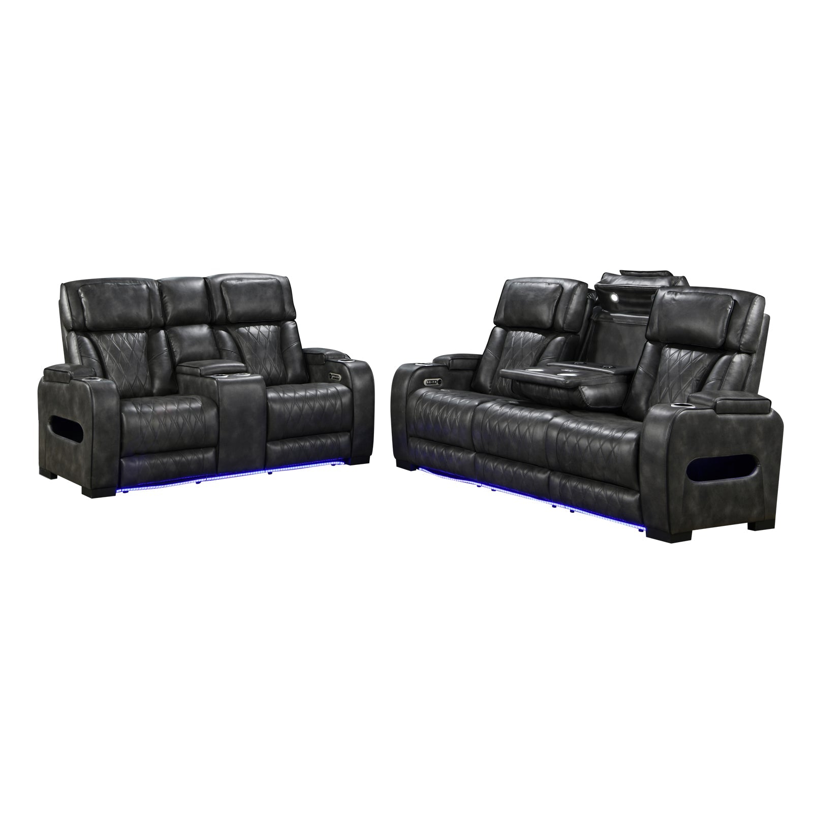 Empire 3+2-Seater Electric Recliner Suite – Dark Grey