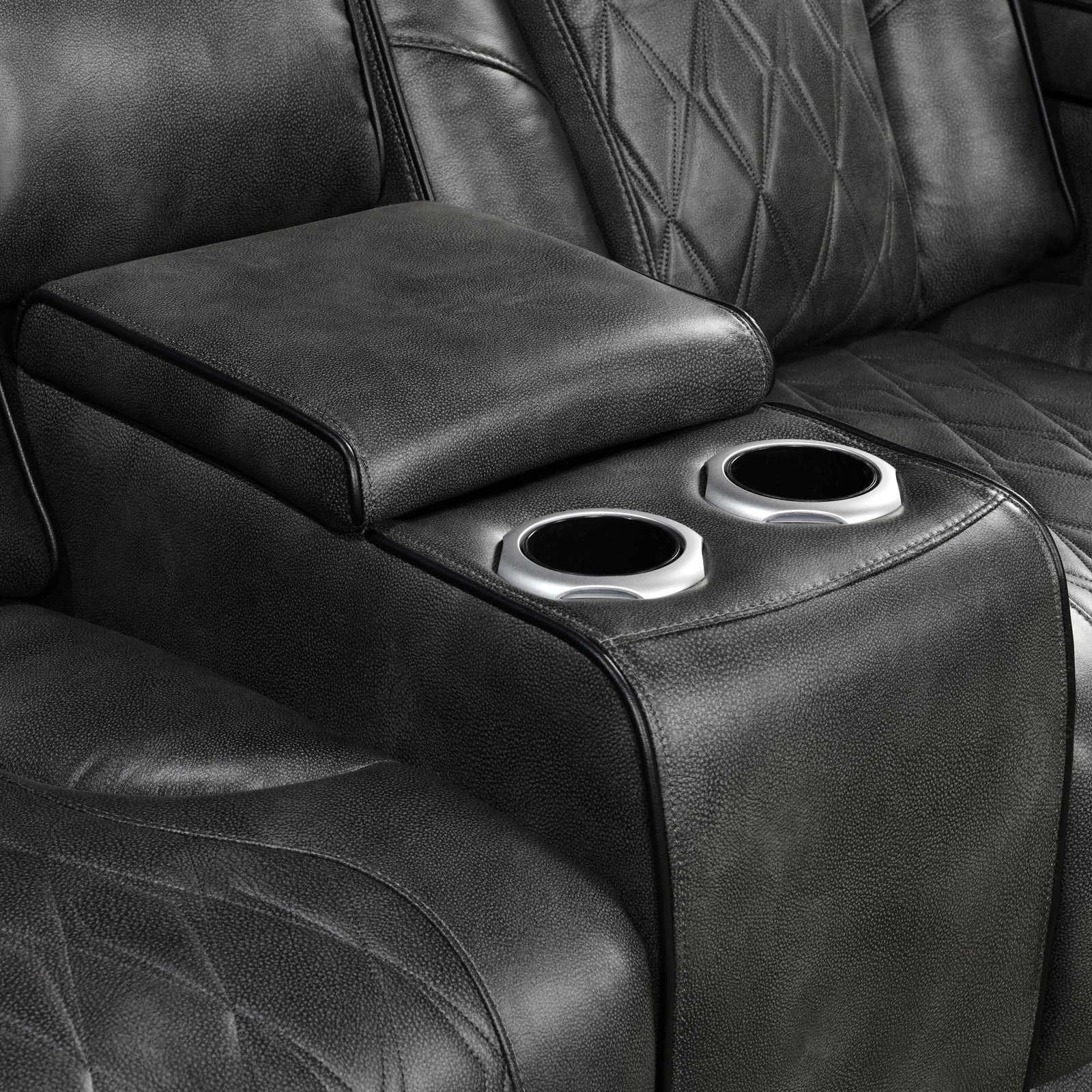Empire 3+2-Seater Electric Recliner Suite – Dark Grey