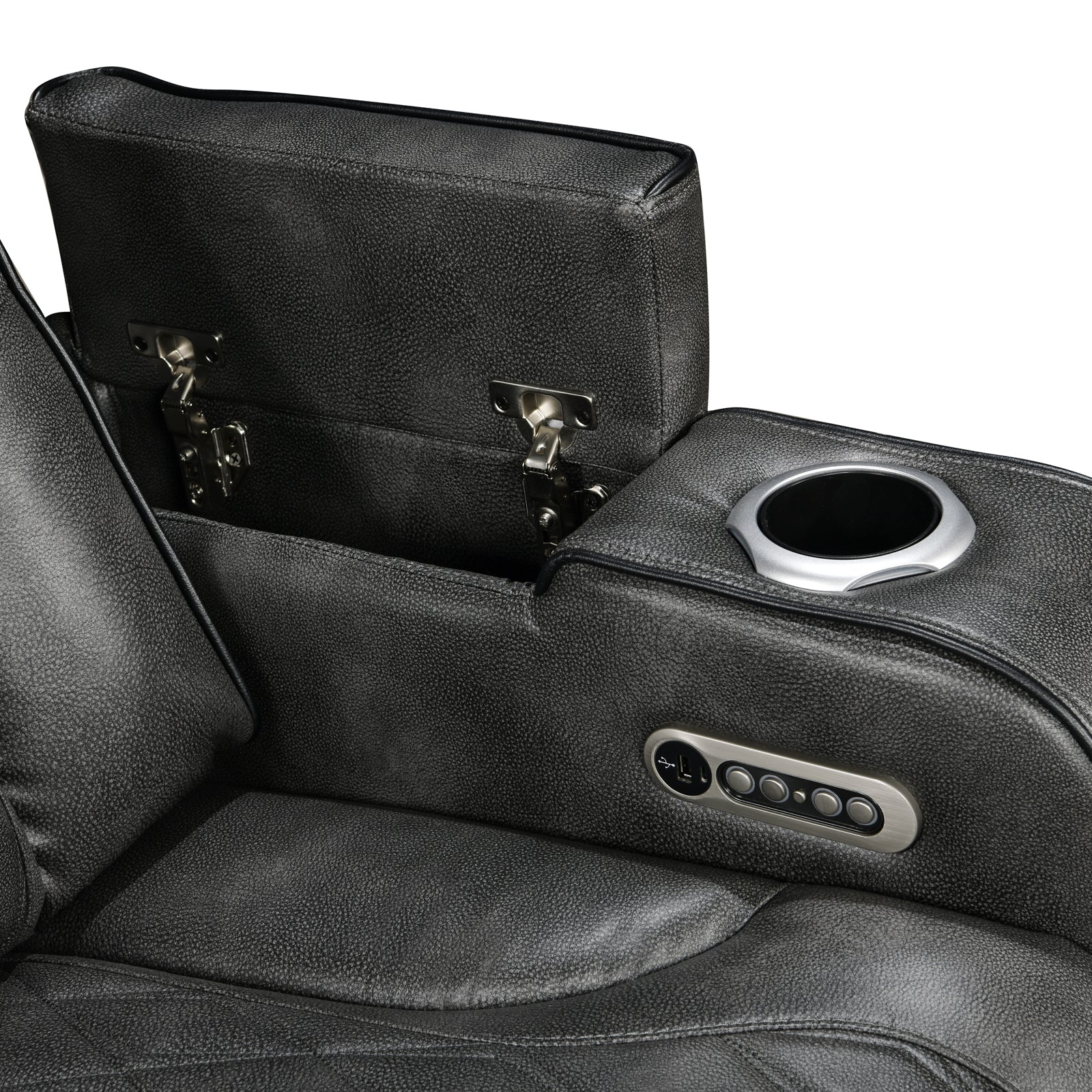 Empire 3+2-Seater Electric Recliner Suite – Dark Grey