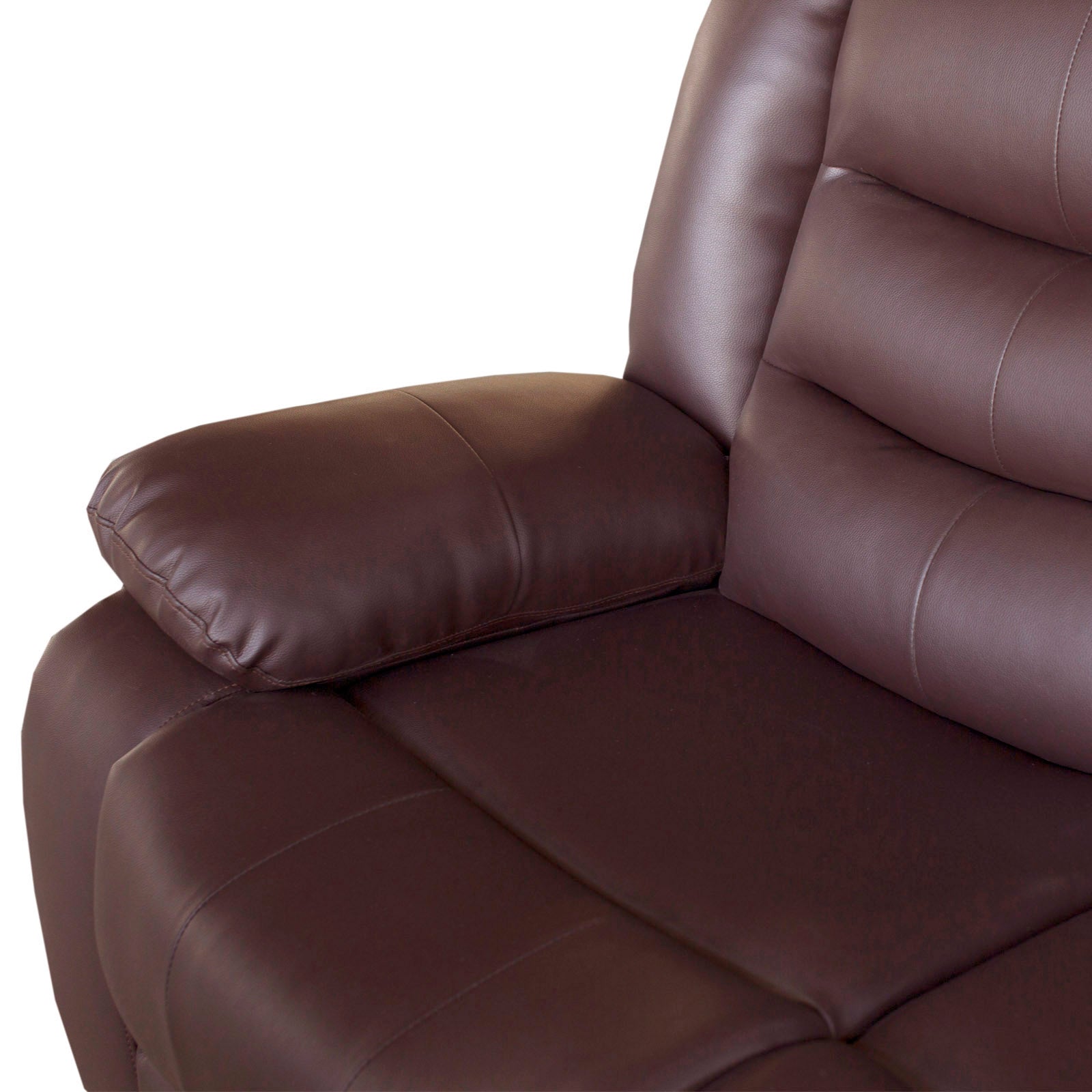 Fantasy 3+2-Seater Faux Leather Recliner Suite – Brown