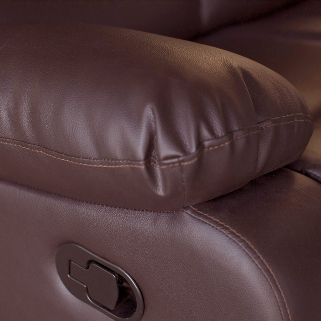 Fantasy 3+2-Seater Faux Leather Recliner Suite – Brown
