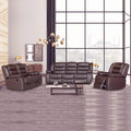 Fantasy 3+2+1-Seater Faux Leather Recliner Suite – Brown