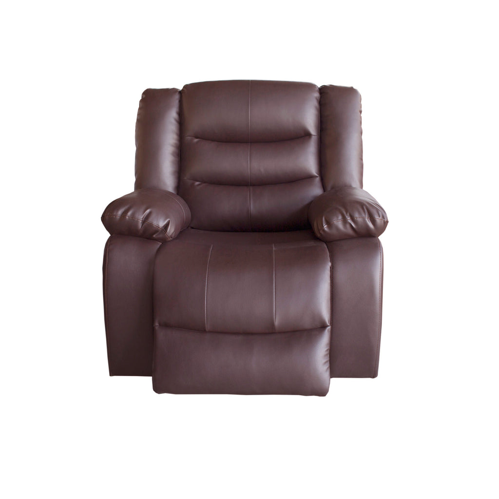 Fantasy 3+2+1-Seater Faux Leather Recliner Suite – Brown