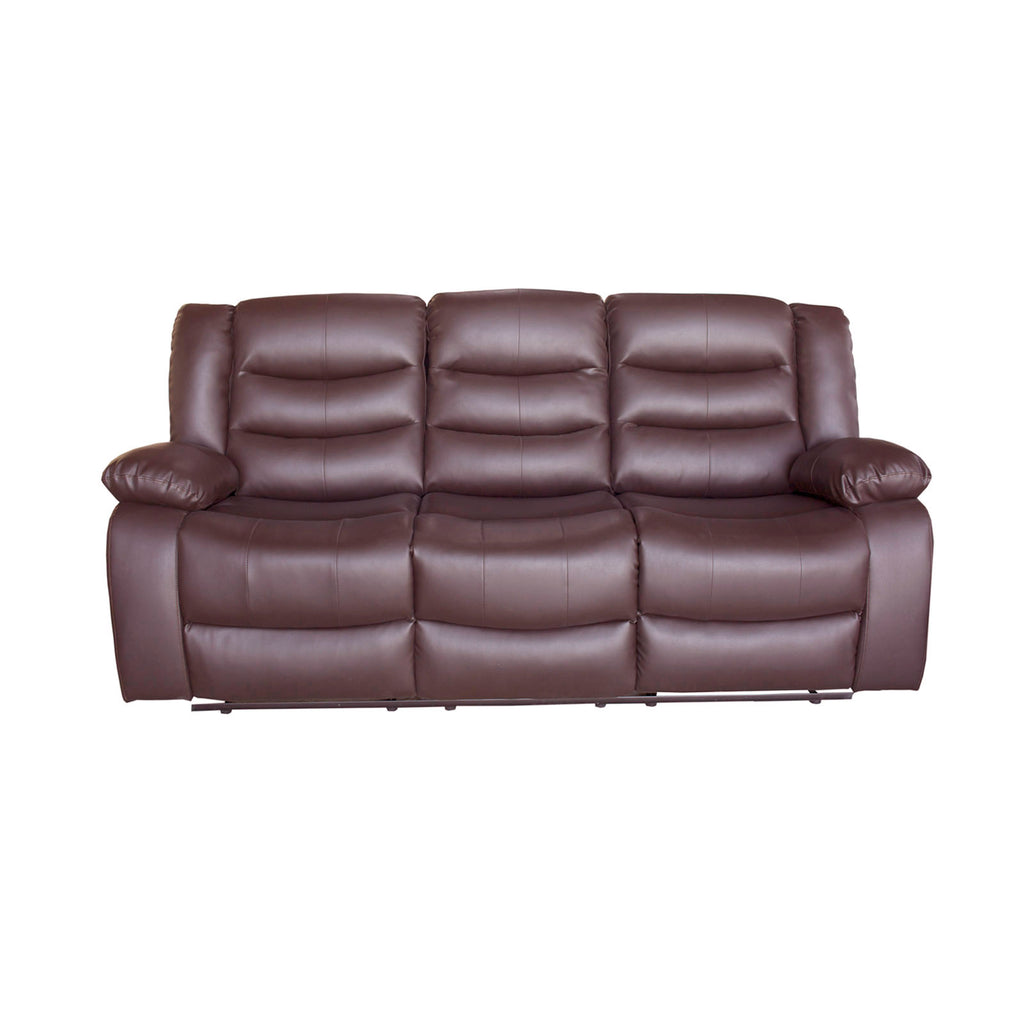 Fantasy 3+2+1-Seater Faux Leather Recliner Suite – Brown